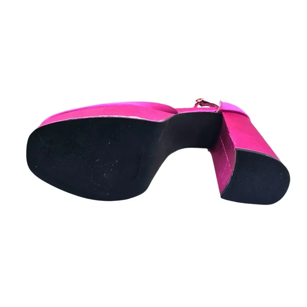 Madden Girl Magenta Pink Satin Dion Platform High Heel Pump